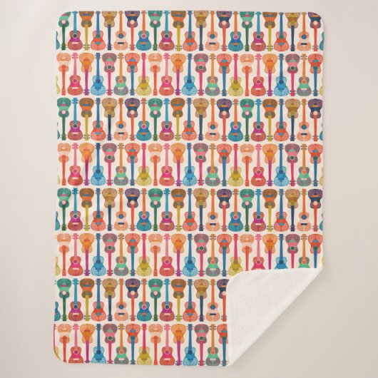 Couverture Sherpa ukulèle hawaïen (Devant)