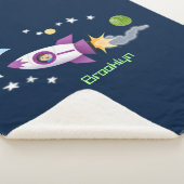 Couverture Sherpa Un adorable vaisseau-fusée dans l'espace dessin an (3/4)