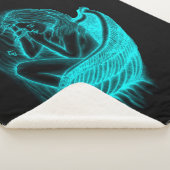Couverture Sherpa Un Angel endormi, Noir et Vert Design (3/4)