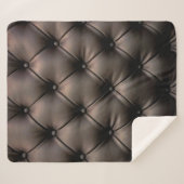 Couverture Sherpa Un arrière - plan en cuir foncé, d'un siège auto (Devant (Horizontal))