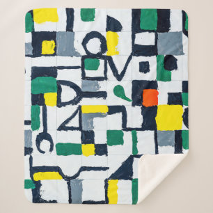 Couverture Sherpa Un Couteau De Palette Peint ; Peinture Abstraite s