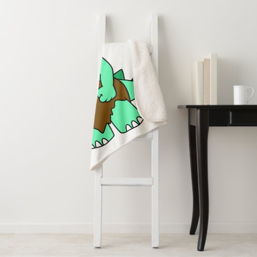 Couverture Sherpa Un Dessin Tyrannosaurus Rex Caveman. (En situation)