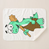 Couverture Sherpa Un Dessin Tyrannosaurus Rex Caveman. (Devant (Horizontal))