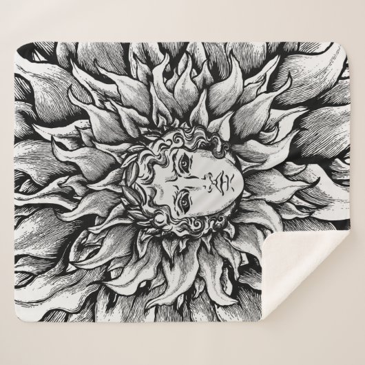 Couverture Sherpa Un dieu soleil d'Apollo noir et blanc (Devant (Horizontal))