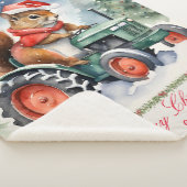 Couverture Sherpa Un écureuil sur un tracteur Noël (3/4)