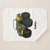 Couverture Sherpa Un Green Monster truck (Devant (Horizontal))