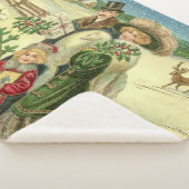 Couverture Sherpa Un joyeux art Vintage de Noël (3/4)