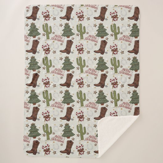 Couverture Sherpa Un joyeux Noël de cowboy (Devant)