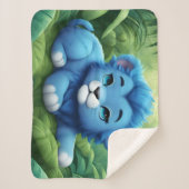 Couverture Sherpa Un Lion Bleu dans la jungle (Devant)