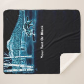 Couverture Sherpa Un Loup Sur Neige (Devant (Horizontal))