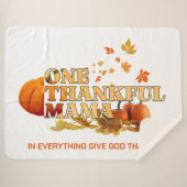 Couverture Sherpa UN MERCI MAMA MOM élégant Thanksgiving (Devant (Horizontal))