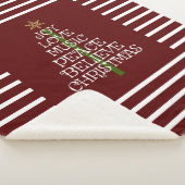 Couverture Sherpa Un mignon esprit rouge/blanc de Noël dans un arbre (3/4)