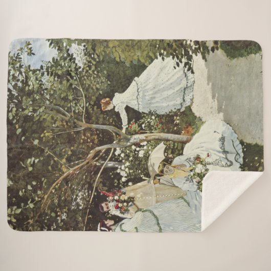 Couverture Sherpa Un moulin à vent à Zaandam Claude Monet (Devant (Horizontal))