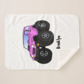 Couverture Sherpa Un Pink Monster Cartoon (Devant (Horizontal))