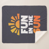 Couverture Sherpa Un signe qui dit plaisir sur le soleil (Devant (Horizontal))