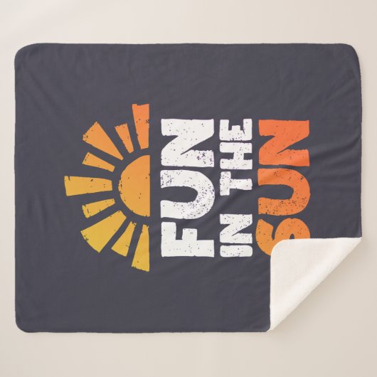 Couverture Sherpa Un signe qui dit plaisir sur le soleil (Devant (Horizontal))