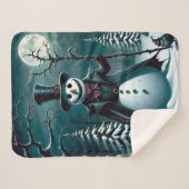 Couverture Sherpa Un Snowman Déplaisant (Devant (Horizontal))