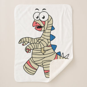 Couverture Sherpa Un Stegosaurus Caricature Habillé Comme Une Maman.