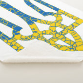 Couverture Sherpa Un trident ukrainien texturé drapeau d'Ukraine cou (3/4)