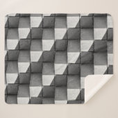 Couverture Sherpa Un visage de la sculpture "Four Side Pyramid" dans (Devant (Horizontal))