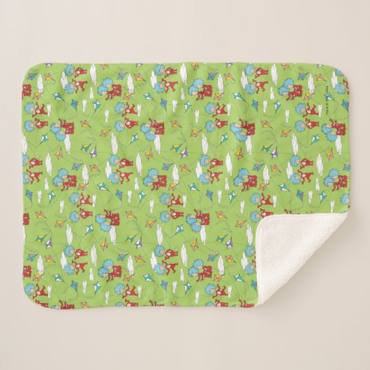 Couverture Sherpa Une chose deux Motif de cerfs-volants (Devant (Horizontal))