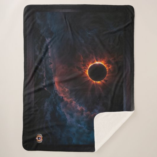 Couverture Sherpa Une éclipse solaire époustouflante Art AI par Xzen (Devant)