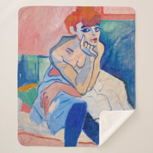 Couverture Sherpa Une femme dans une chemise | Andre Derain | (Devant)