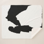 Couverture Sherpa Une fille et son cheval amour Silhouette Art (Devant (Horizontal))