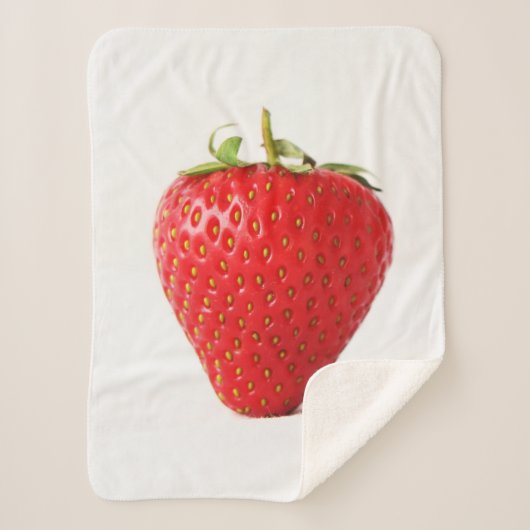 Couverture Sherpa Une fraise rouge sbcnm (Devant)