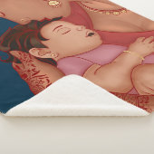 Couverture Sherpa Une mère indienne tient son bébé avec du henné (3/4)