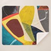 Couverture Sherpa Une Peinture Aquarelle Moderniste Abstraite. (Devant (Horizontal))