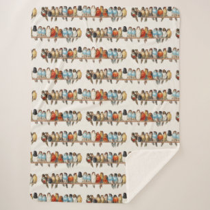 Couverture Sherpa Une perche d'oiseaux Illustration de la perche Vin