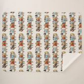 Couverture Sherpa Une perche d'oiseaux Illustration de la perche Vin (Devant (Horizontal))