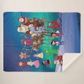 Couverture Sherpa Une scène de plage festive Extraordinaire avec le  (Devant (Horizontal))