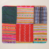 Couverture Sherpa une surface composée en Patchwork de style asiatiq (Devant (Horizontal))