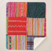 Couverture Sherpa une surface composée en Patchwork de style asiatiq (Devant)