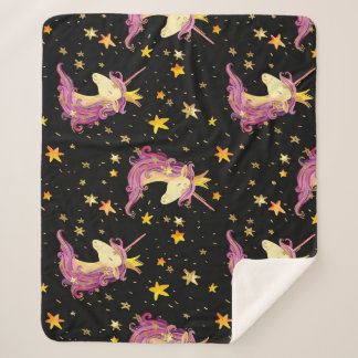 Couverture Sherpa Unicorn Princess : Aquarelle Fairy Tale