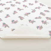 Couverture Sherpa Unicorn Yoga Poses Design Motif (3/4)