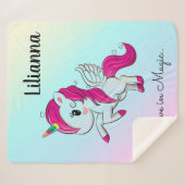 Couverture Sherpa Unicorne (Devant (Horizontal))