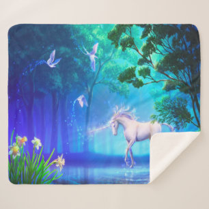Couverture Sherpa Unicorne