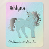 Couverture Sherpa Unicorne (Devant)