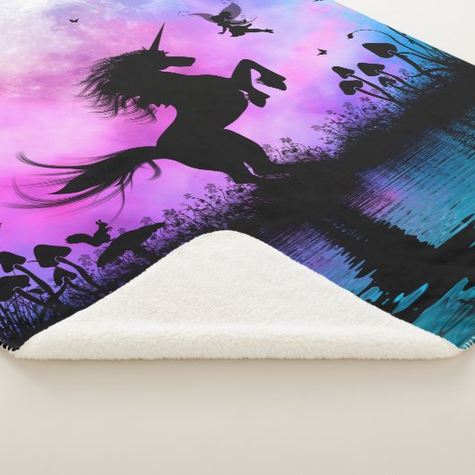 Couverture Sherpa Unicorne avec peu de fée (3/4)