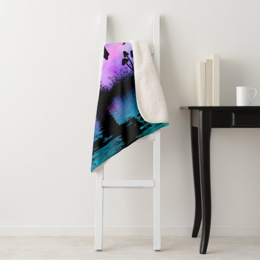 Couverture Sherpa Unicorne avec peu de fée (En situation)