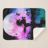 Couverture Sherpa Unicorne avec peu de fée (Devant (Horizontal))