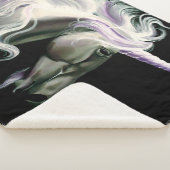 Couverture Sherpa Unicorne blanche violet (3/4)