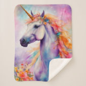 Couverture Sherpa Unicorne couleur Pastel (Devant)