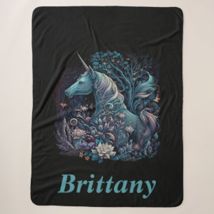 Couverture Sherpa Unicorne mystique - Forêt d'Imaginaires personnali