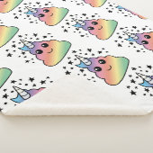 Couverture Sherpa Unicorne Rainbow Poop Emoji Kawaii (3/4)