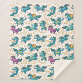 Couverture Sherpa Unicornes (Devant)
