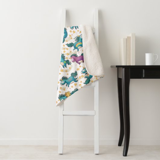 Couverture Sherpa Unicornes (En situation)